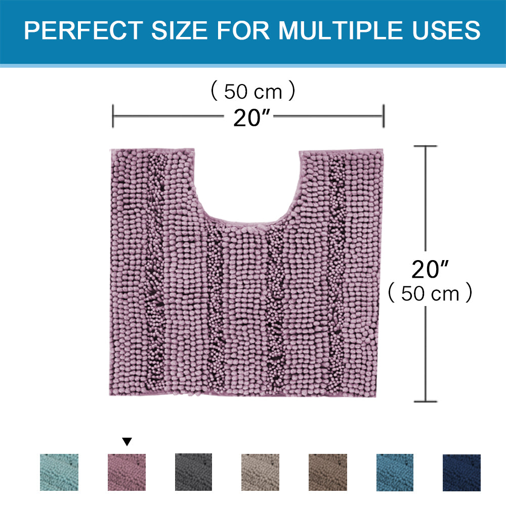Toilet Mat U Shaped Bathroom Rug Bath Mat for Bathroom Non Slip Extra Soft Rug - (1 Piece - 50cm x 50cm U Shape)