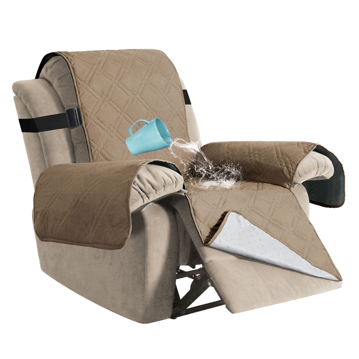 Smarcute 1 Seater Waterproof Recliner Chair Cover
