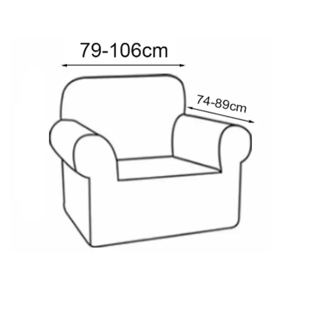 Smarcute 1 Seater High Stretch Jacquqard Textured Sofa Cover