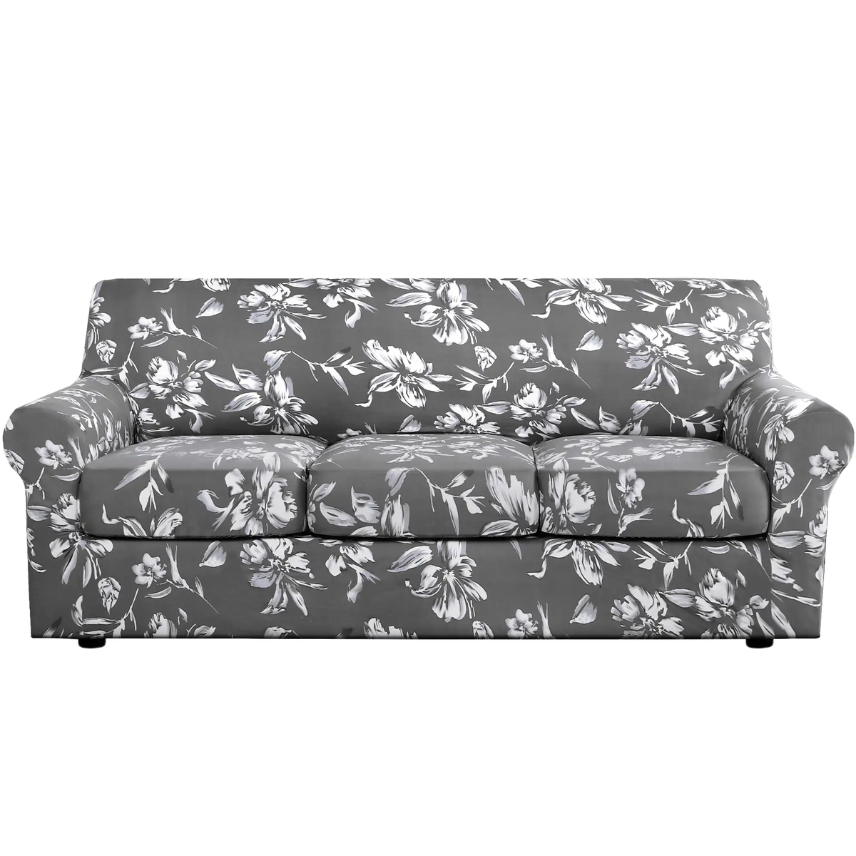 Smarcute 3 Seater Stretch Floral Pattern 4 Pieces Seperated Sofa Covers