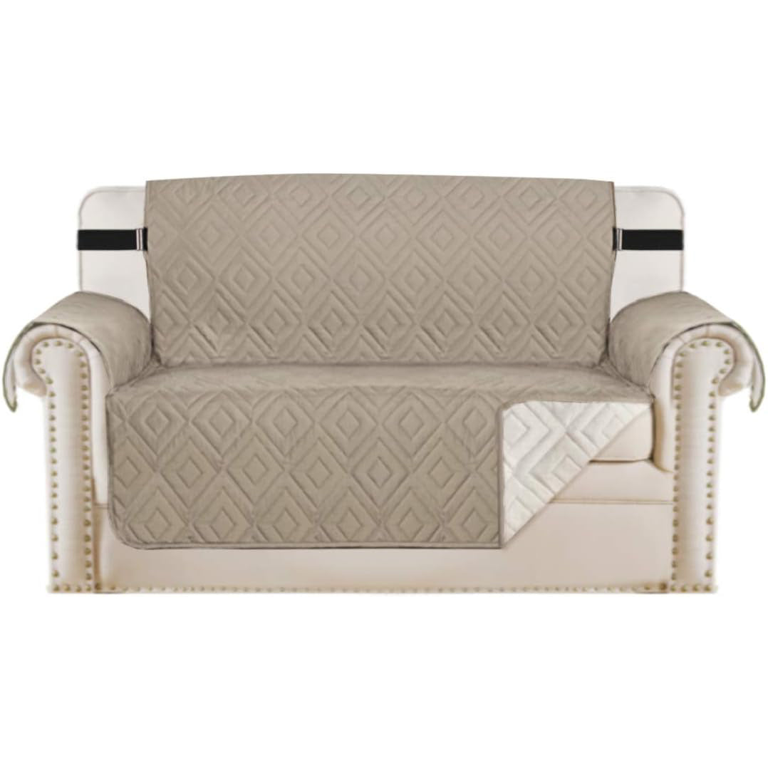 Smarcute 2 Seater Reversible Non Slip Sofa Cushion with Straps