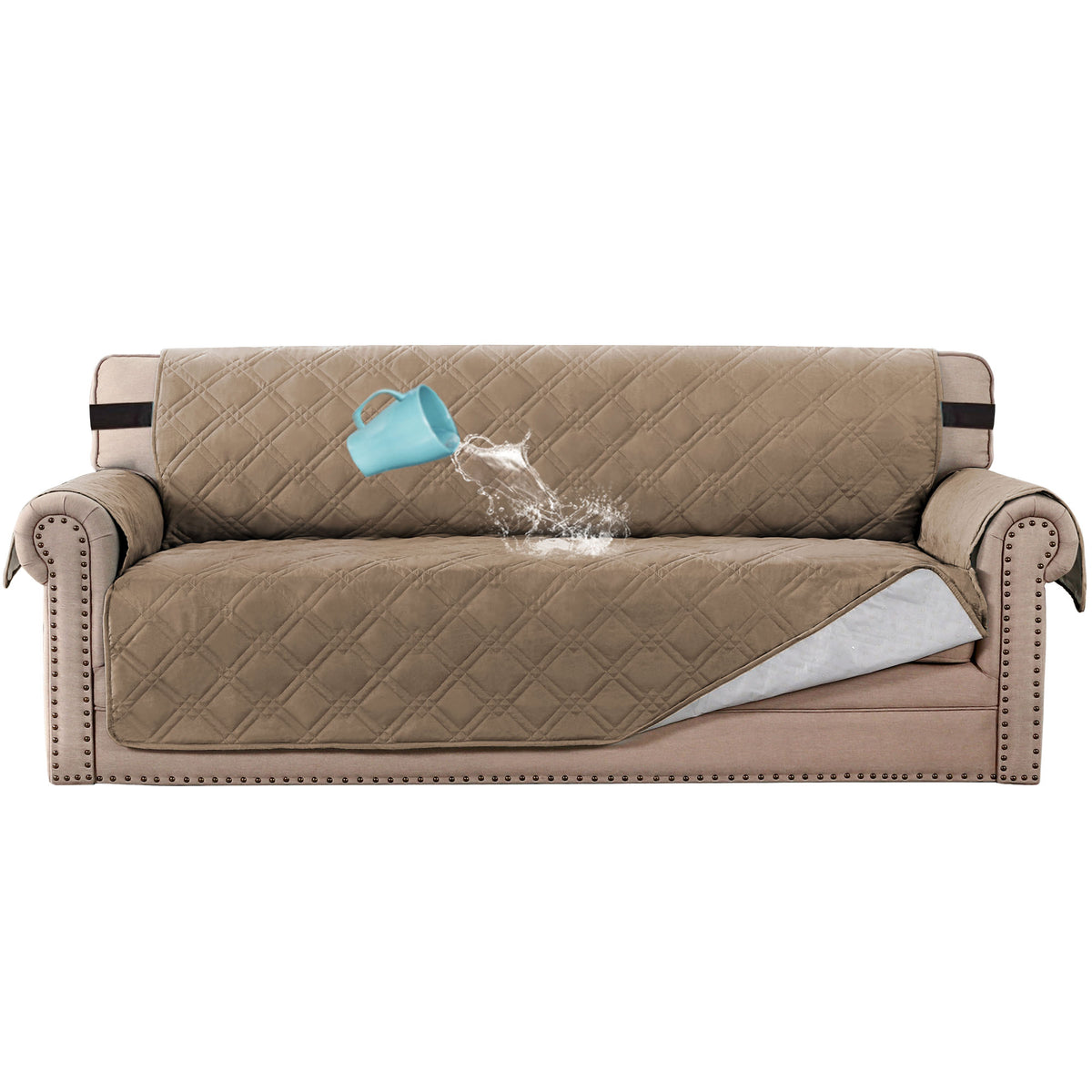Smarcute 4 Seater Waterproof Sofa Cover Couch Cushion Furniture Protector