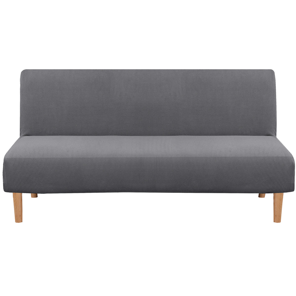 Smarcute 3 Seater Armless Futon Sofa Bed Cover Stretch Couch Protector