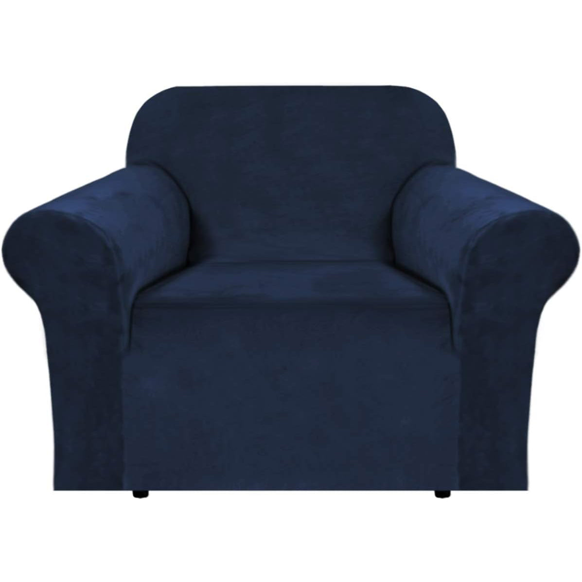 Smarcute 1 Seater Velvet Armchair Sofa Cover Stretch Thick Plush Fabric