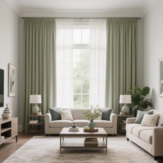 Bil Blended Linen Curtain Pleated