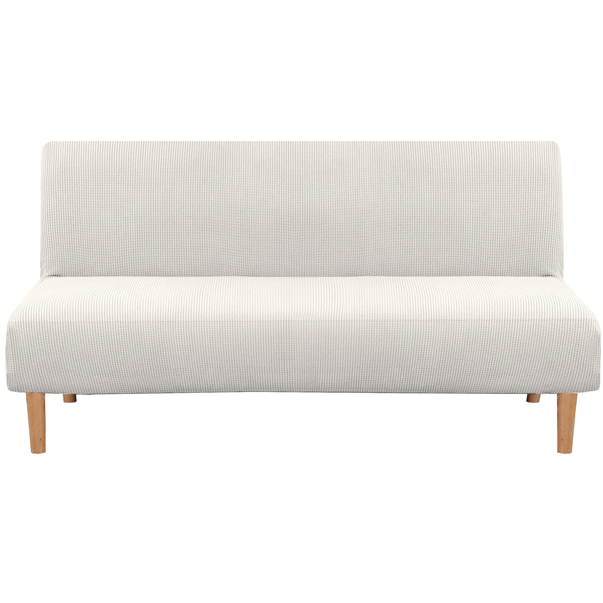 Smarcute 3 Seater Armless Futon Sofa Bed Cover Stretch Couch Protector