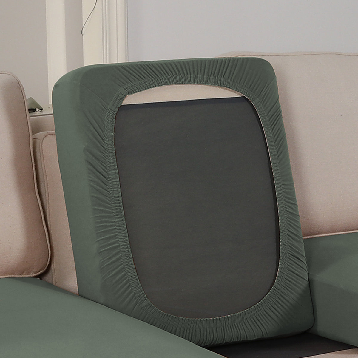 Smarcute 3 Pieces Sectional Sofa Couch L-Shape Lounge Cushion Seat Cover