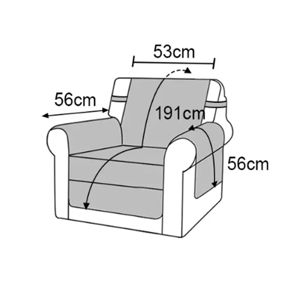 Smarcute 1 Seater Quilted Reversible Sofa Cushion with Straps
