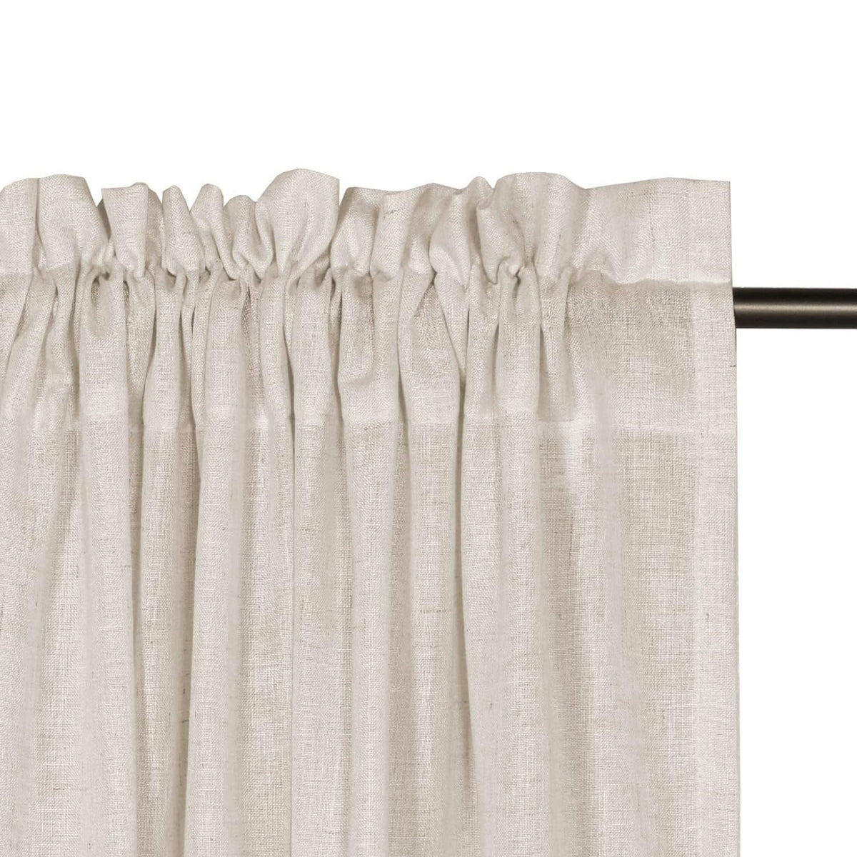 Smarcute Linen Blended Rod Pocket Curtain - 2X 132x213cm