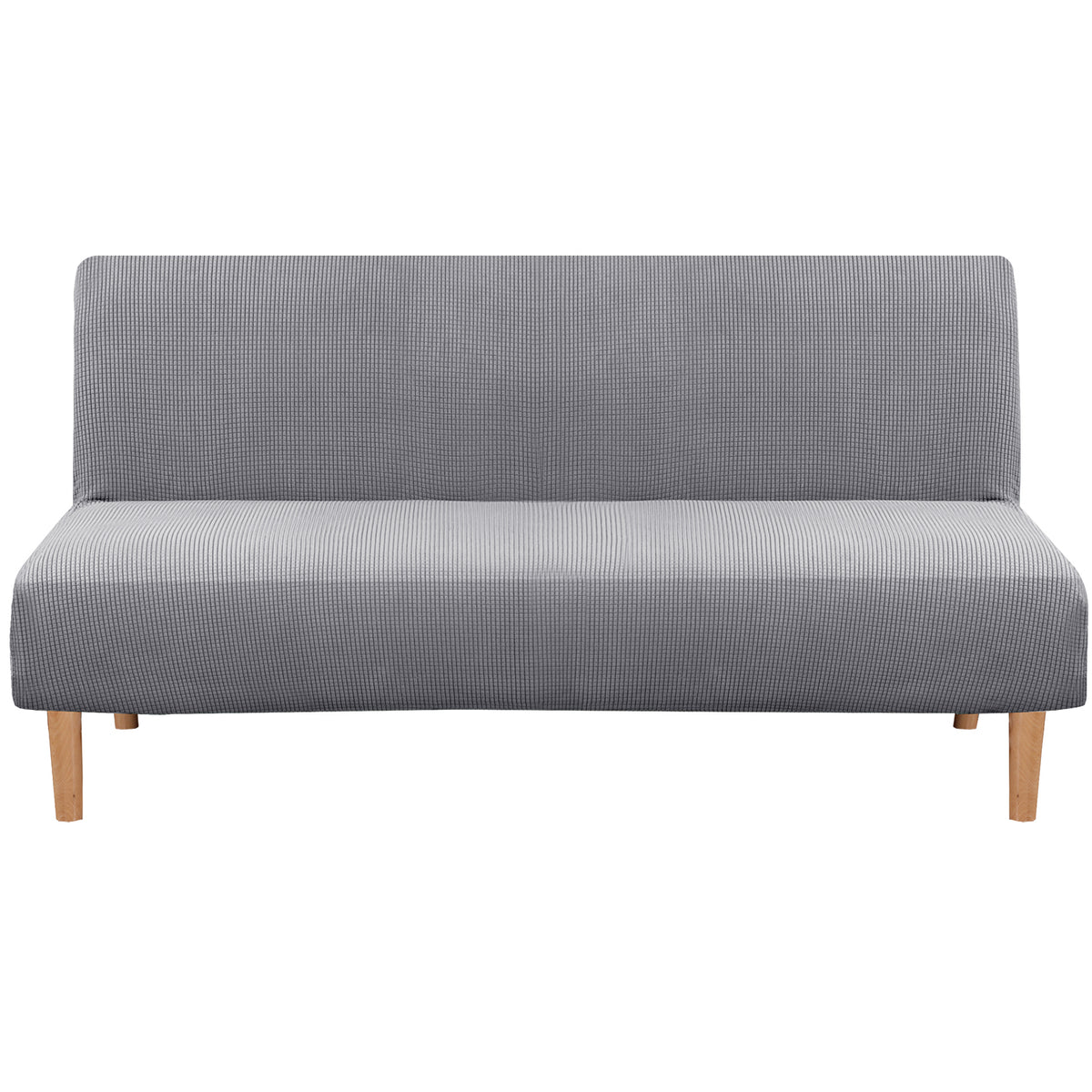 Smarcute 3 Seater Armless Futon Sofa Bed Cover Stretch Couch Protector