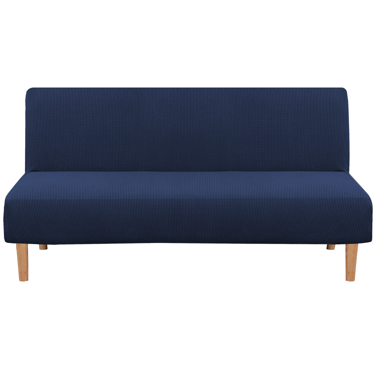 Smarcute 3 Seater Armless Futon Sofa Bed Cover Stretch Couch Protector