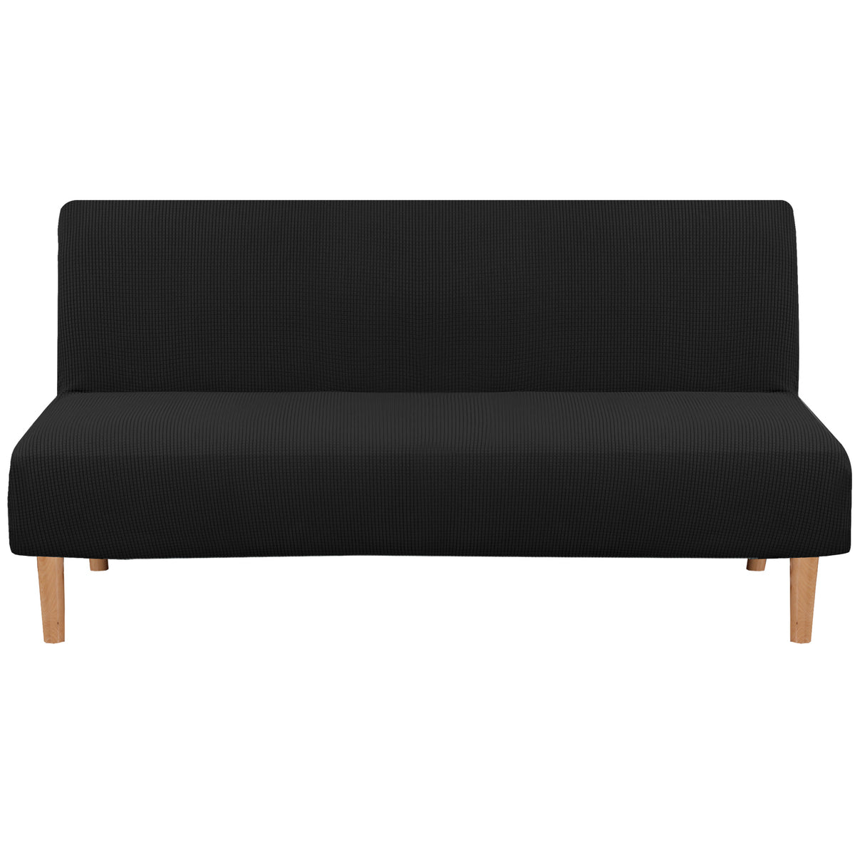 Smarcute 3 Seater Armless Futon Sofa Bed Cover Stretch Couch Protector
