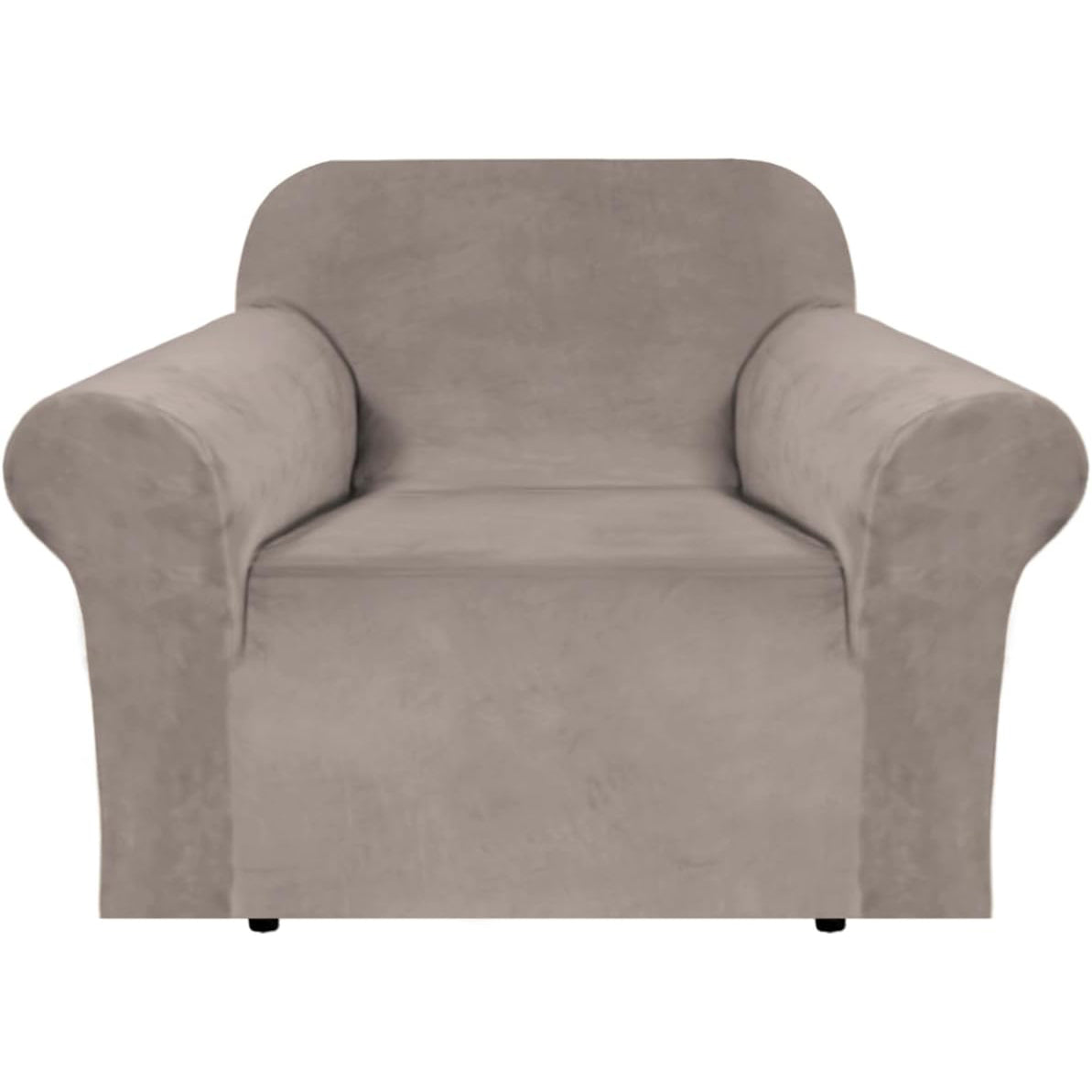 Smarcute 1 Seater Velvet Armchair Sofa Cover Stretch Thick Plush Fabric