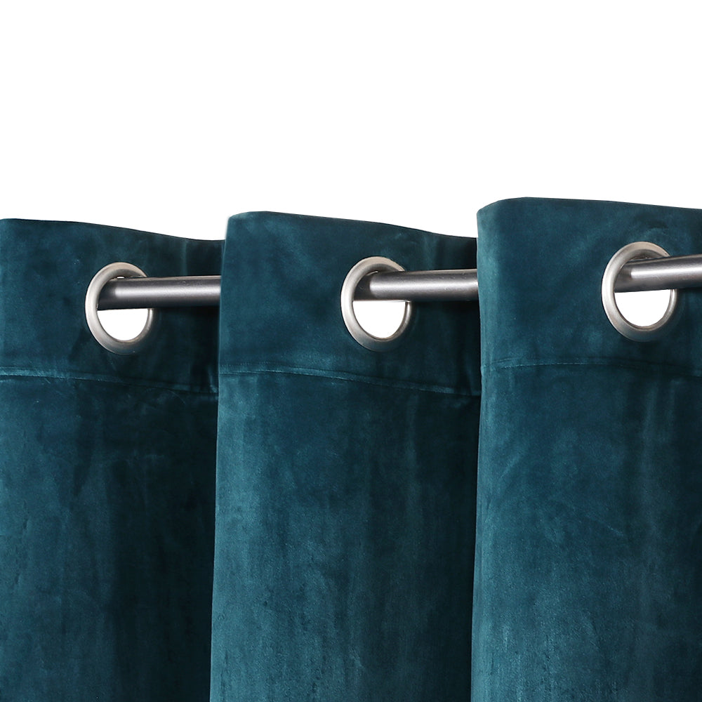 Smarcute Velvet Room Darkening Grommet Curtain - 2X 132x213cm