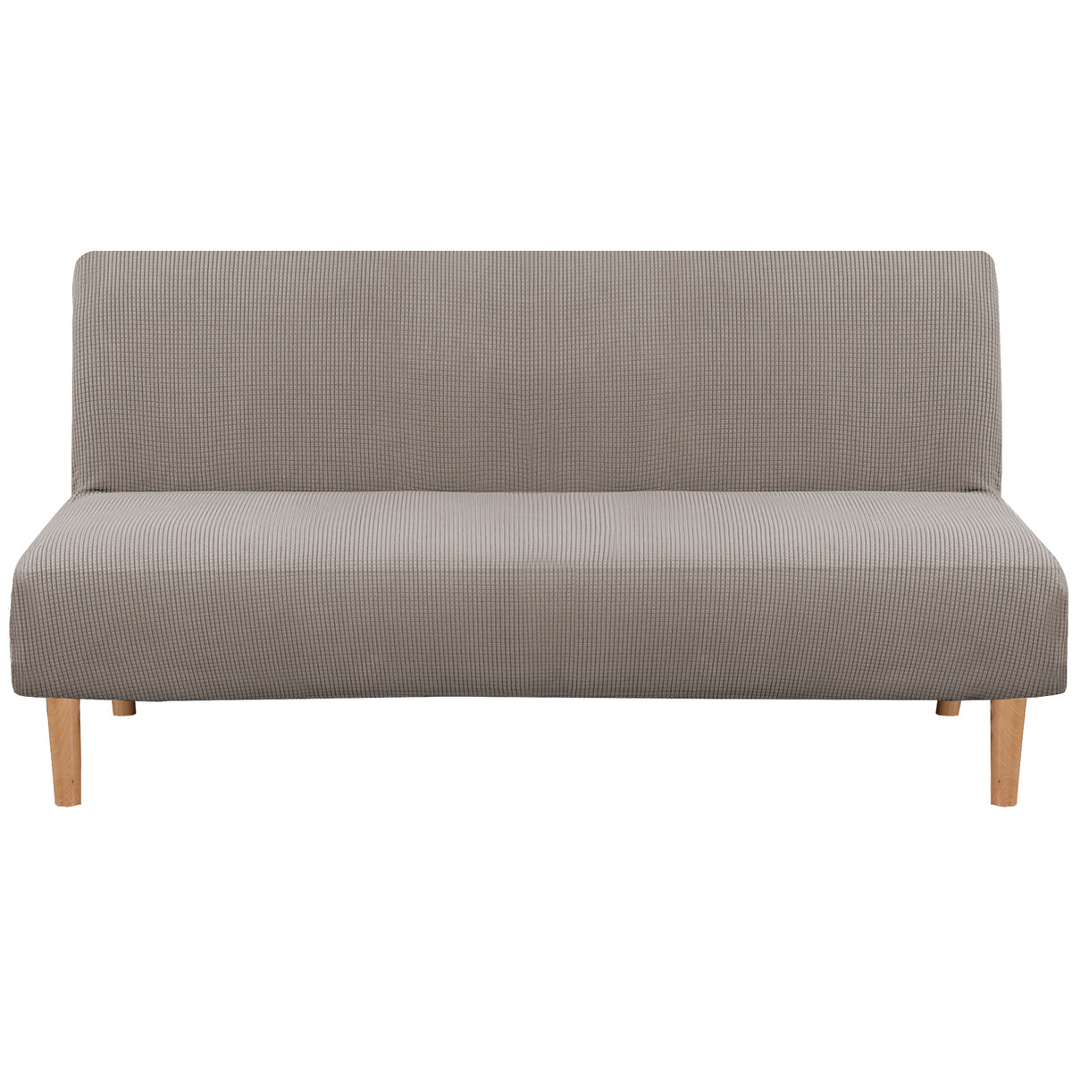 Smarcute 3 Seater Armless Futon Sofa Bed Cover Stretch Couch Protector