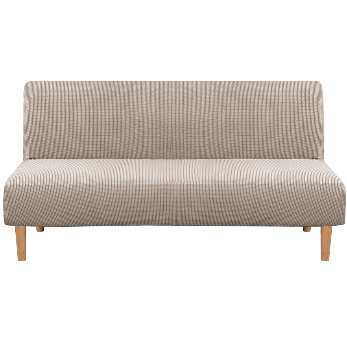 Smarcute 3 Seater Armless Futon Sofa Bed Cover Stretch Couch Protector