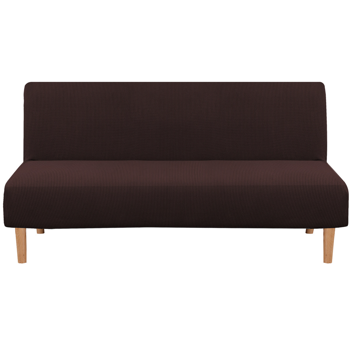 Smarcute 3 Seater Armless Futon Sofa Bed Cover Stretch Couch Protector