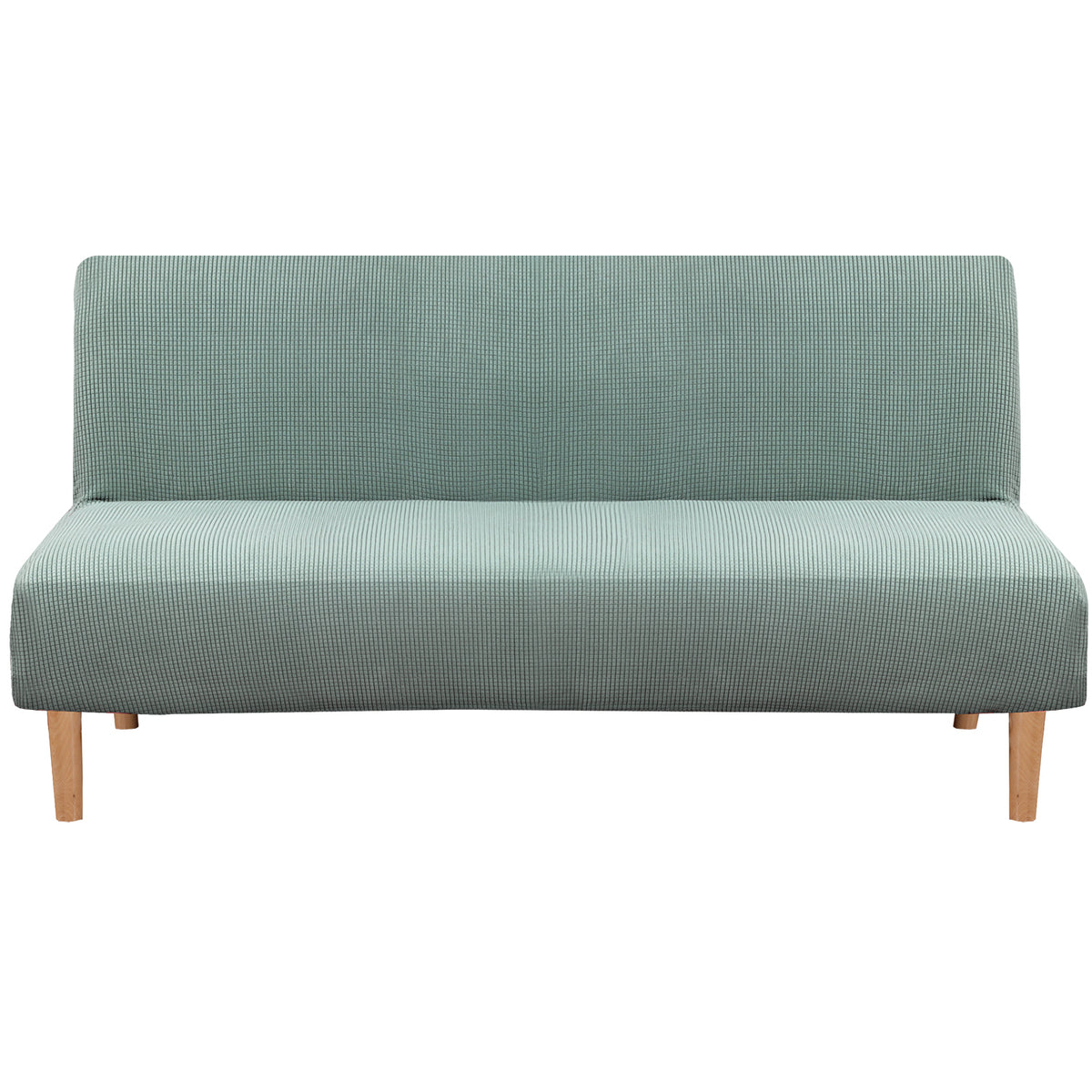 Smarcute 3 Seater Armless Futon Sofa Bed Cover Stretch Couch Protector