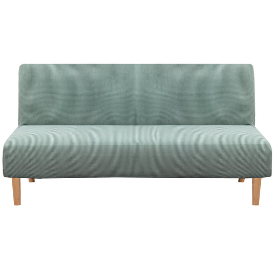 Smarcute 3 Seater Armless Futon Sofa Bed Cover Stretch Couch Protector