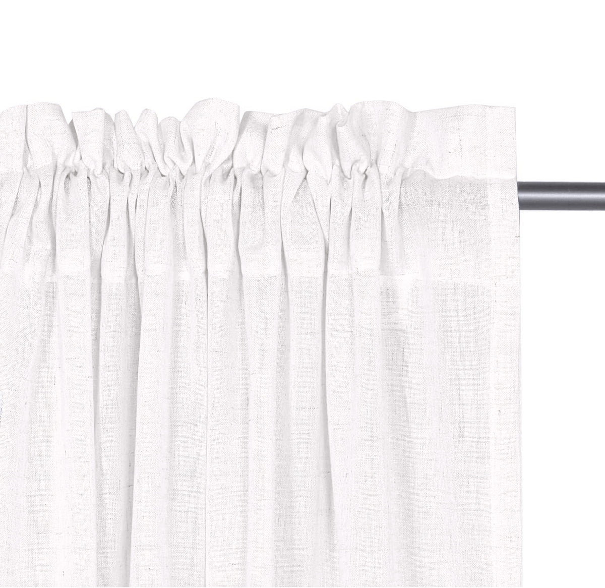 Smarcute Linen Blended Rod Pocket Curtain - 2X 132x243cm