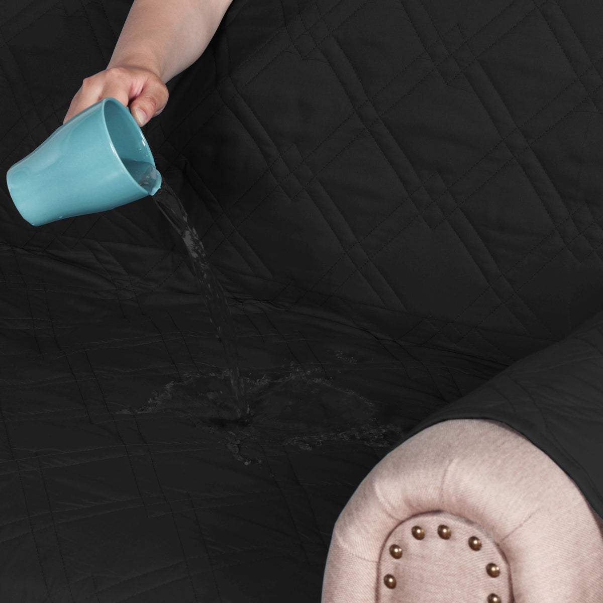 Smarcute 2 Seater Waterproof Sofa Cover Couch Cushion Furniture Protector