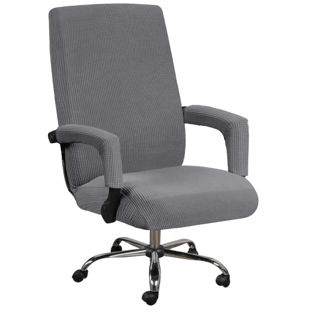 Smarcute High Stretch Office Chair Cover Jacquard Fabric Large Size
