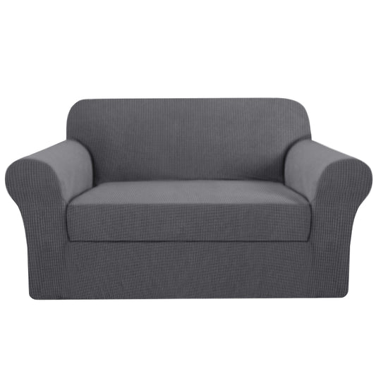 Smarcute 2 Seater 2-Piece Spandex Stretch Anti-Slip Sofa Cover