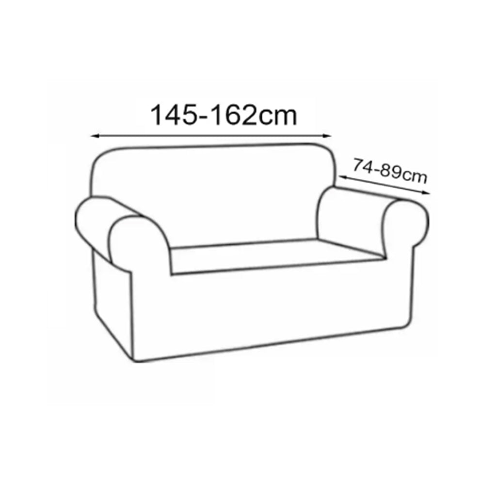 Smarcute 2 Seater High Stretch Jacquqard Textured Sofa Cover