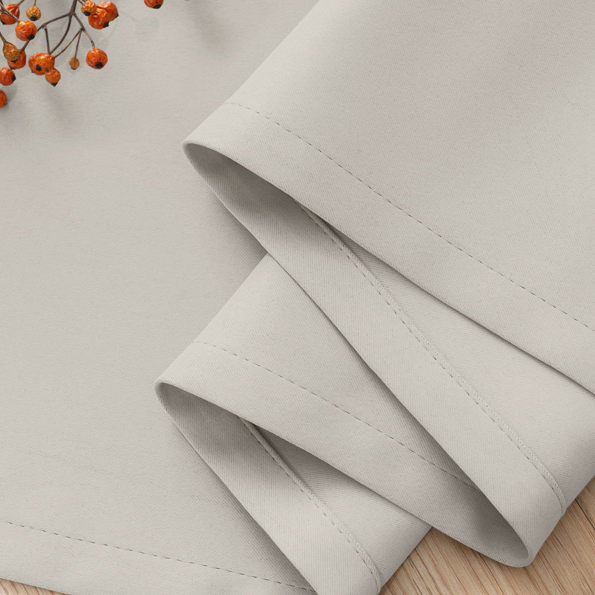 Smarcute Blockout Grommet Solid Curtain - 2X 132x183cm