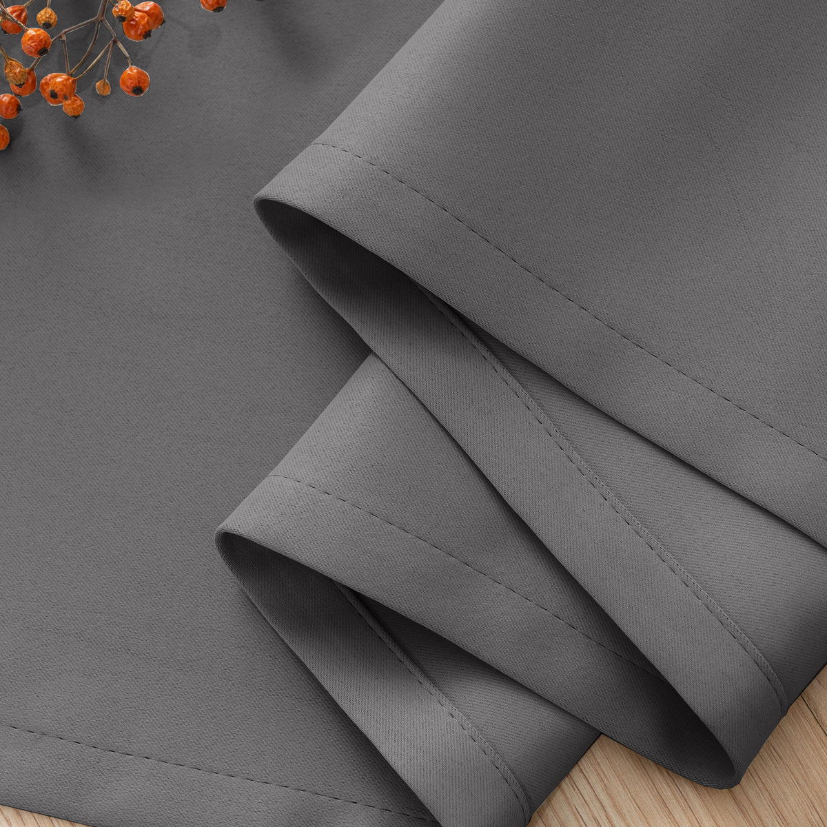 Smarcute Blockout Grommet Solid Curtain - 2X 132x160cm