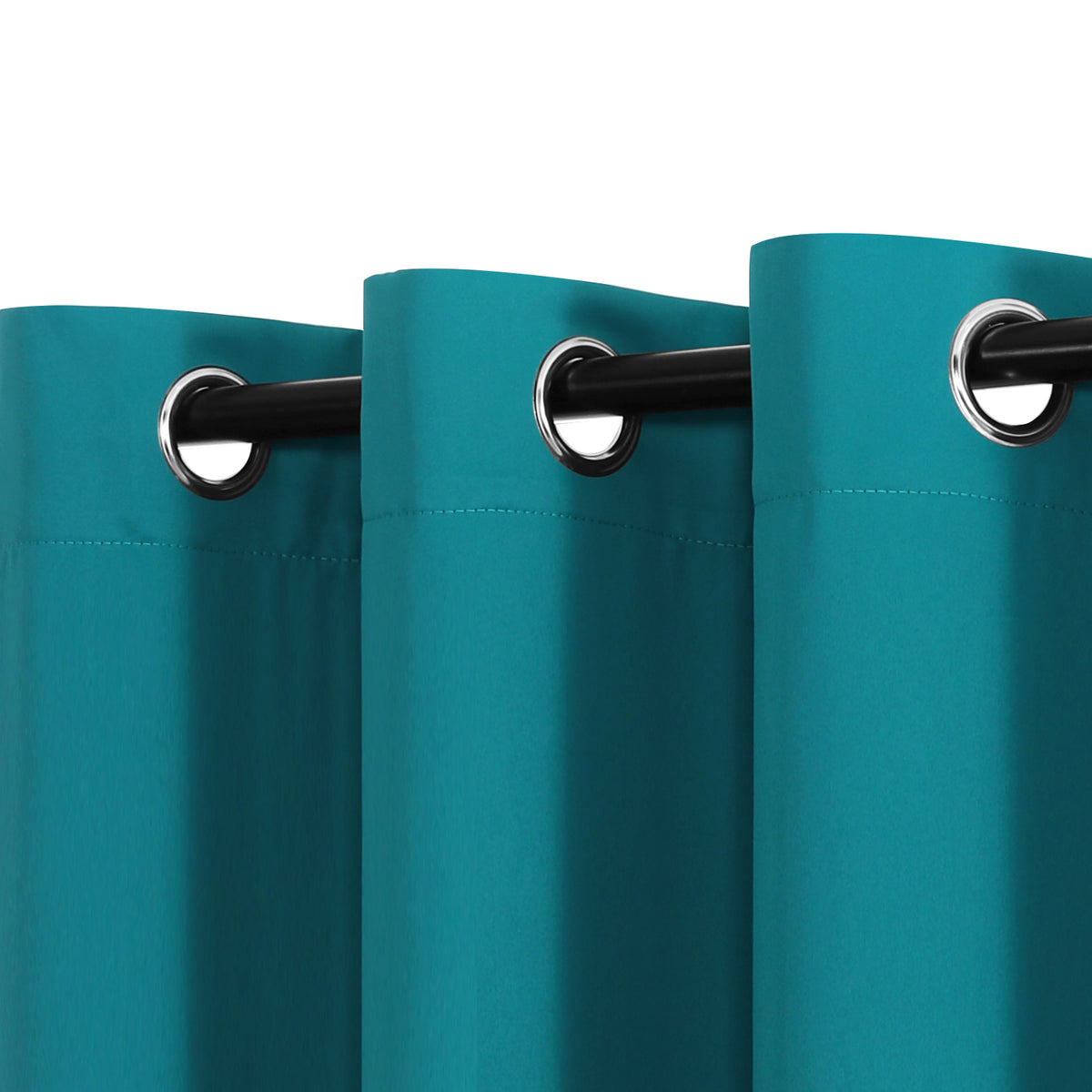 Smarcute Blockout Grommet Curtain with Black Liner Backing - 2X 132x160cm