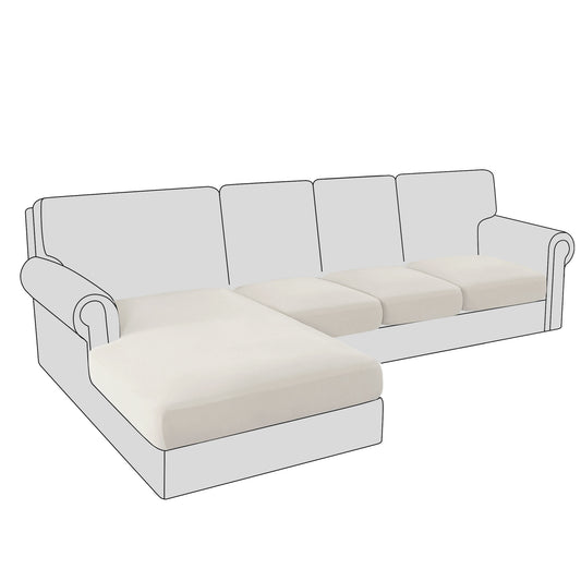 Smarcute 4 Pieces Sectional Sofa Couch L-shape Lounge Cushion Seat Cover