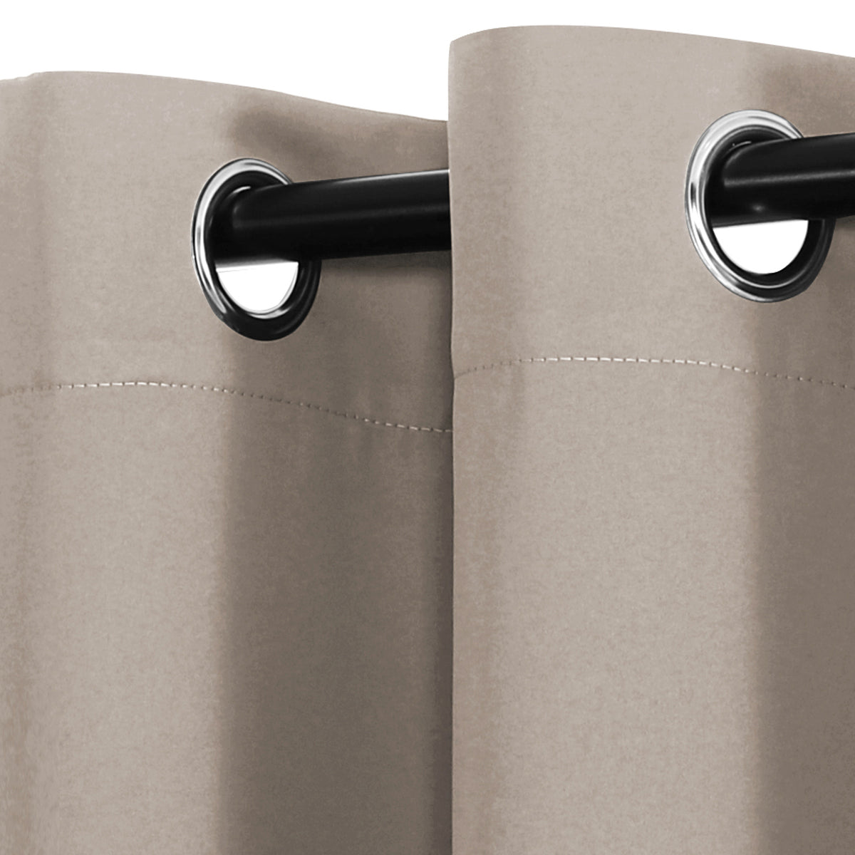 Smarcute Blockout Grommet Curtain with Black Liner Backing - 2X 132x213cm