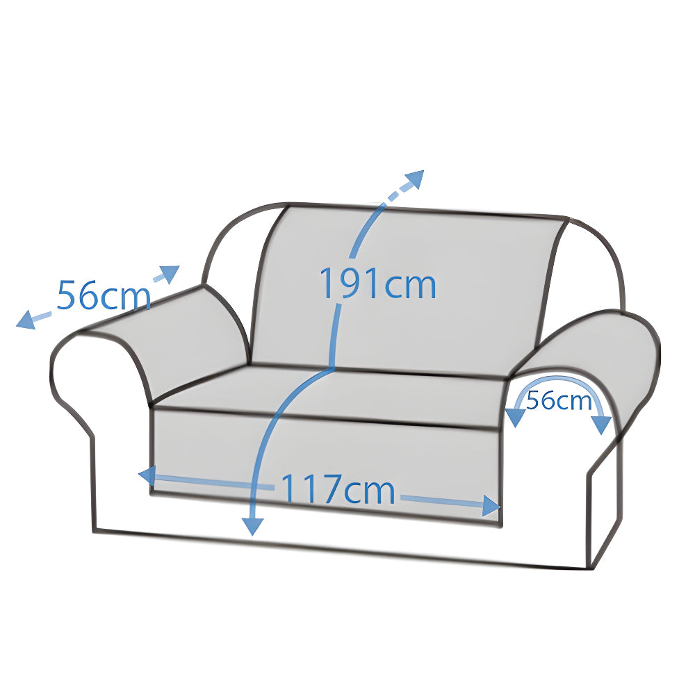 Smarcute 2 Seater Quilted Reversible Pet Friendly Sofa Cover with Straps