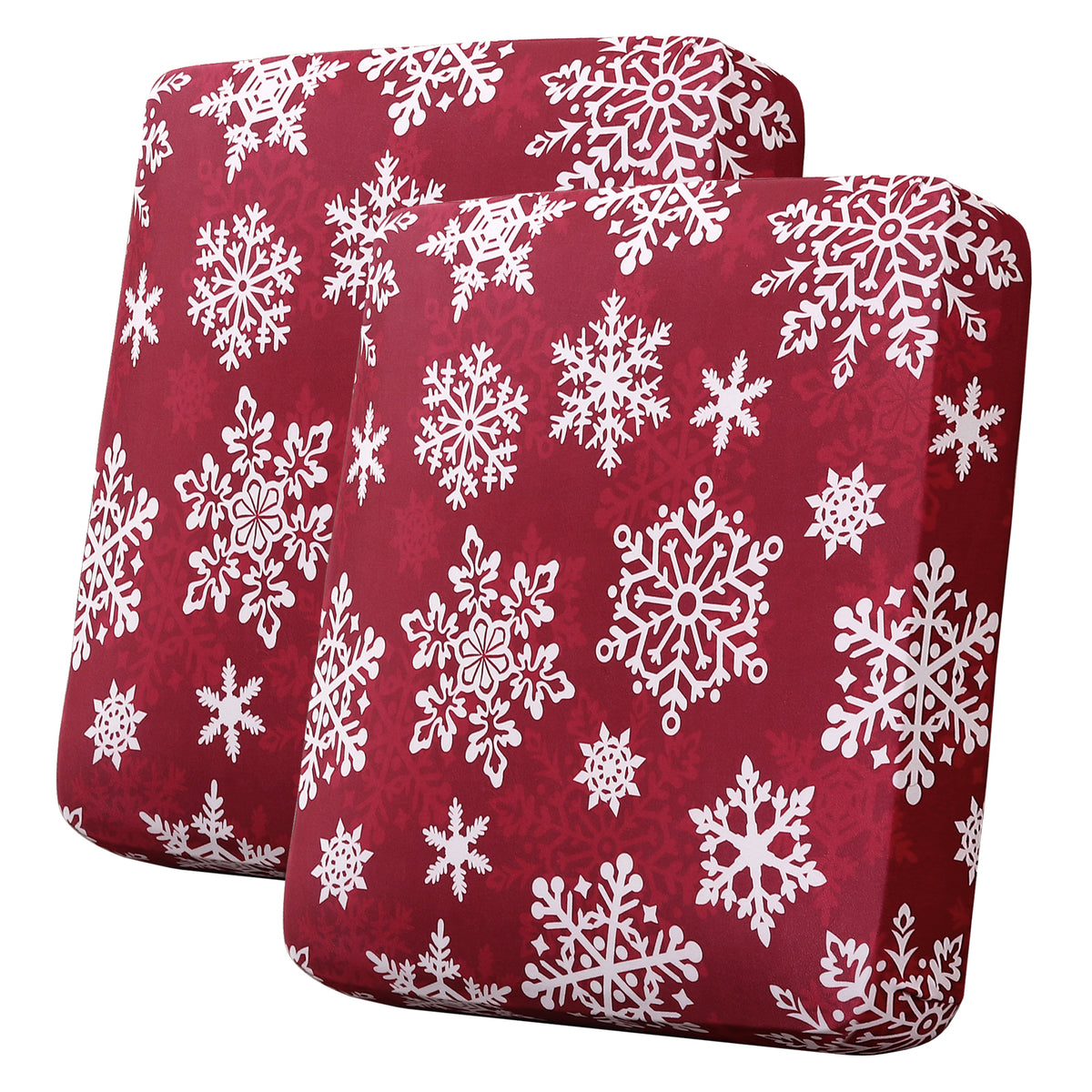 Smarcute 2 Pieces Christmas Velvet Sectional Cushion Seat Covers