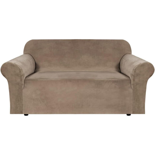 Smarcute 2 Seater Velvet Sofa Cover Stretch Thick Plush Fabric