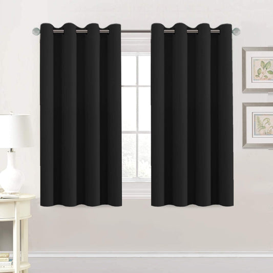 Smarcute Blockout Grommet Solid Curtain - 2X 132x160cm
