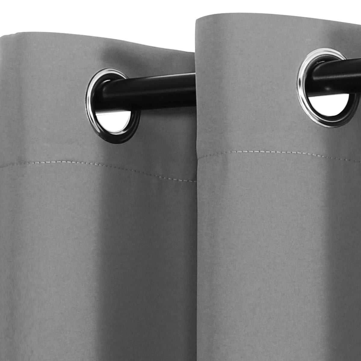 Smarcute Blockout Grommet Curtain with Black Liner Backing - 2X 132x160cm
