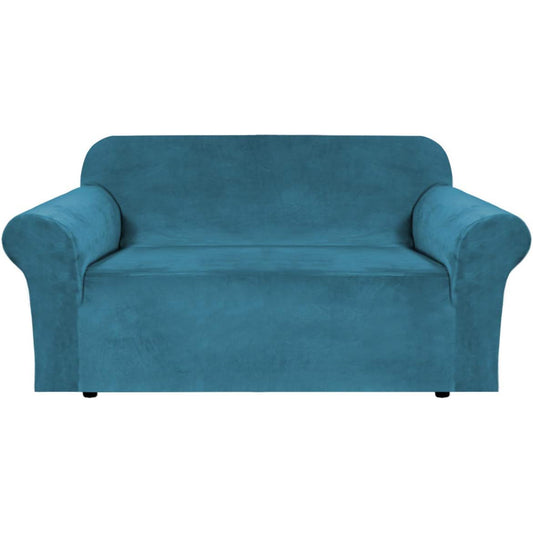 Smarcute 2 Seater Velvet Sofa Cover Stretch Thick Plush Fabric