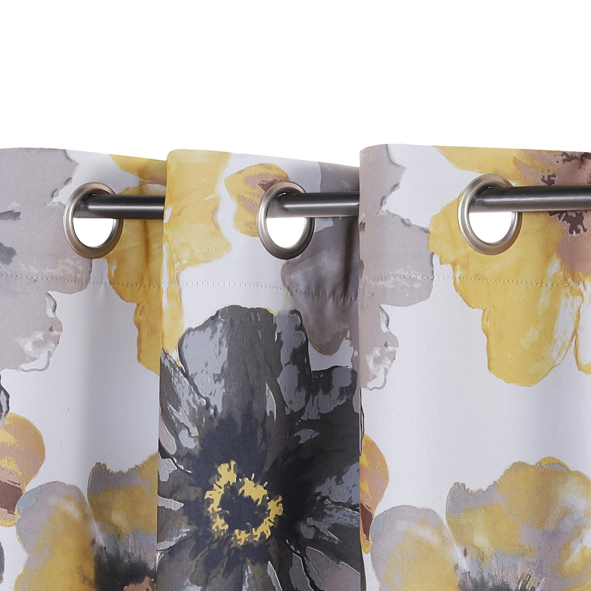 Smarcute Blockout Floral Printed Eyelet Curtain - 2X 132x243cm