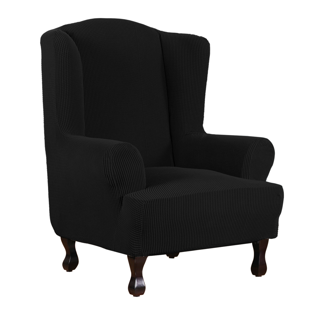 Smarcute Stretch Wing Chair Cover Non Slip Jacquard Fabric