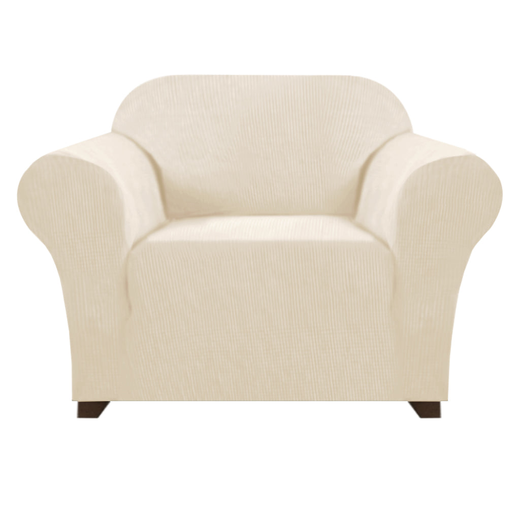 Smarcute 1 Seater High Stretch Jacquqard Textured Sofa Cover