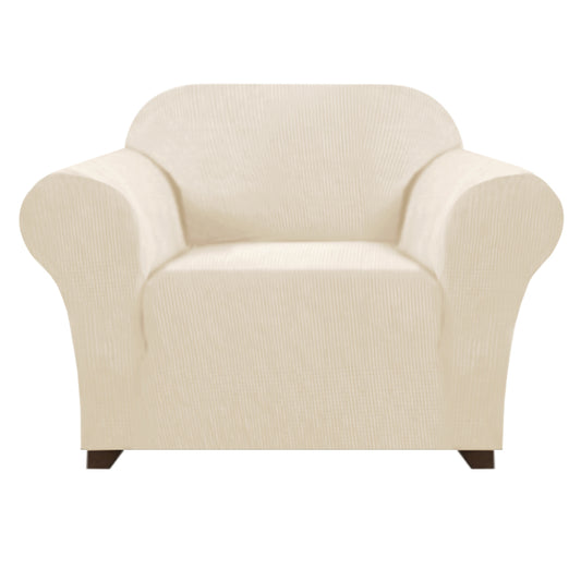 Smarcute 1 Seater High Stretch Jacquqard Textured Sofa Cover