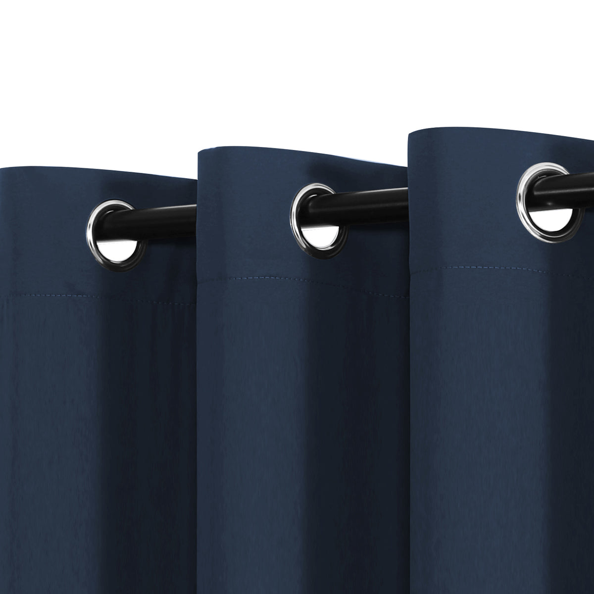 Smarcute Blockout Grommet Curtain with Black Liner Backing - 2X 132x213cm