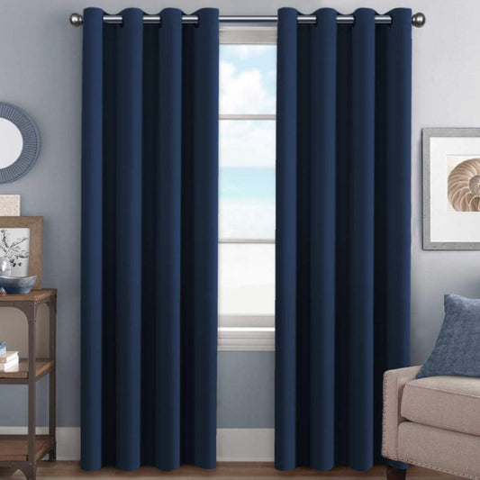 Smarcute Blockout Grommet Solid Curtain - 2X 132x213cm