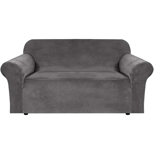 Smarcute 2 Seater Velvet Sofa Cover Stretch Thick Plush Fabric