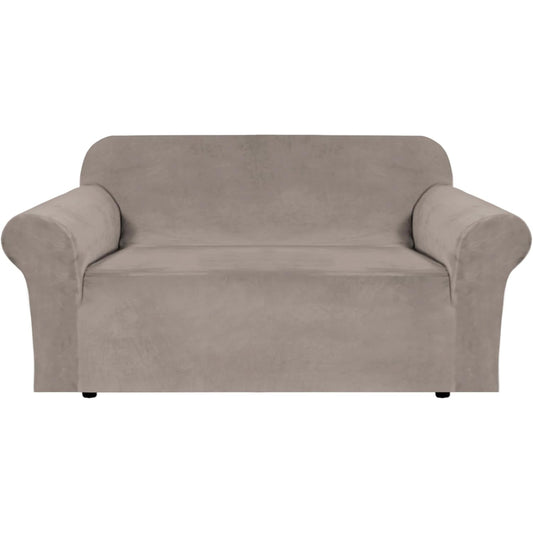 Smarcute 2 Seater Velvet Sofa Cover Stretch Thick Plush Fabric