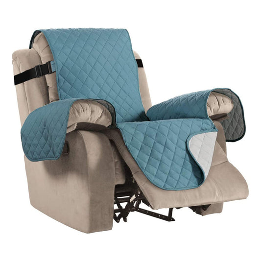 Smarcute 1 Seater Quilted Reversible Recliner Chair Cushion with Straps