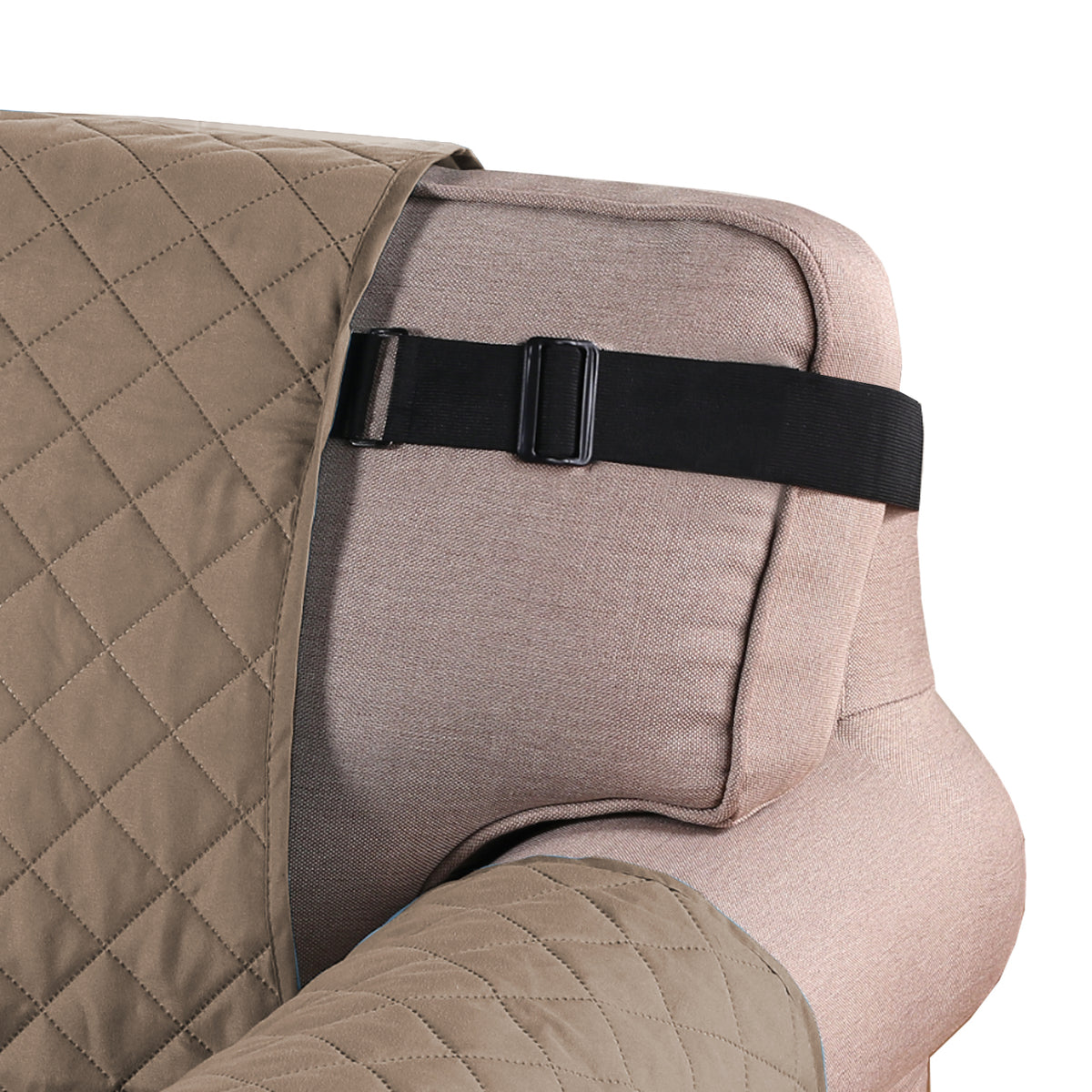 Smarcute 2 Seater Quilted Reversible Sofa Cushion with Straps