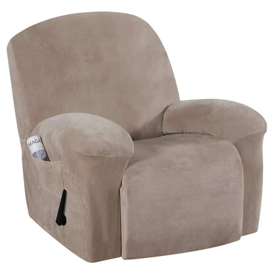Smarcute Velvet Recliner Chair Cover Stretch Sofa Slipcover
